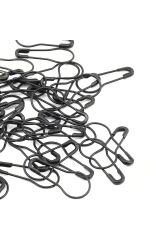 Kadın Tesettür ve Çok Amaçlı Armut Çengelli İğne 50 Adet - Siyah - Tek Ebat