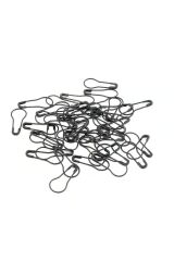 Kadın Tesettür ve Çok Amaçlı Armut Çengelli İğne 50 Adet - Siyah - Tek Ebat