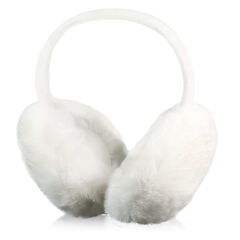 Kadın Soğuktan Koruyucu Soft Peluş Kışlık Kulaklık Kulak Isıtıcı Beyaz