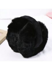 Kadın Soğuktan Koruyucu Soft Peluş Kışlık Kulaklık Kulak Isıtıcı Siyah