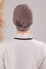 Kadın Üç Bantlı Çapraz Hazır Türban Dış Bone Vizon - Standart