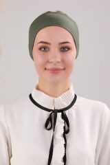 Sihirli Yapışkanlı Kaymayan Bandana Spor Bone Haki - Standart