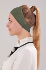 Sihirli Yapışkanlı Kaymayan Bandana Spor Bone Haki - Standart