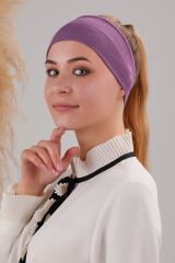 Sihirli Yapışkanlı Kaymayan Bandana Spor Bone Mor - Standart