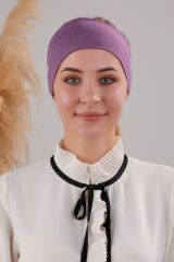 Sihirli Yapışkanlı Kaymayan Bandana Spor Bone Mor - Standart