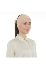 Sihirli Yapışkanlı Kaymayan Bandana Spor Bone Nude - Standart