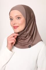 Kadın Tesettür Cimafit Nefes Alan Hazır Pratik Hijab Bone Vizon