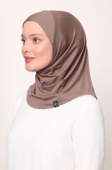 Kadın Tesettür Cimafit Nefes Alan Hazır Pratik Hijab Bone Vizon