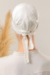 Sihirli Yapışkanlı Kaymayan Bone Ekru - Standart