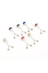 Taşlı Eşarp Şal Klipsi 6 Adet Siyah - Tek Ebat