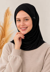 Kadın Athletic Hijab Spor Tesettür Bone - Günlük ve Antrenman Kullanımına Uygun Siyah