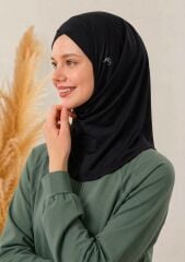Kadın Athletic Hijab Çapraz Spor Tesettür Bone - Günlük ve Antrenman Kullanımına Uygun Çapraz Bone Siyah