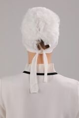 Tesettür Fırfırlı Bone Ekru - Standart