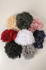 Tesettür Fırfırlı Bone Lacivert - Standart