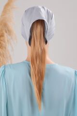 Tesettür Hazır Pratik Geçme Boru Bone Açık Gri - Standart