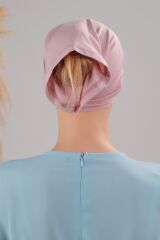 Tesettür Hazır Pratik Geçme Boru Bone Pudra - Standart