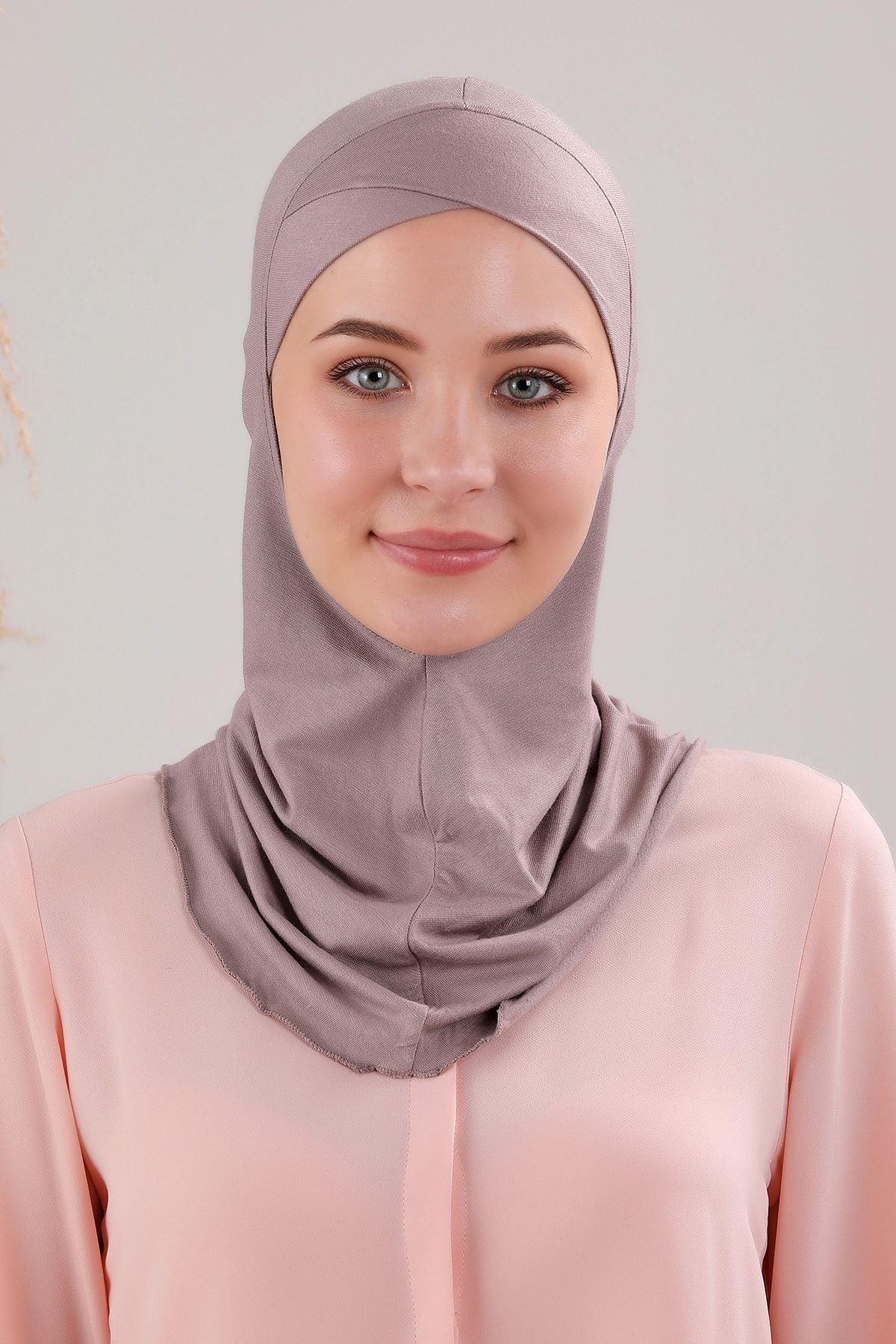Tesettür Hijab Çapraz Deniz Havuz Spor Boyunluklu Penye Bone Vizon - Standart