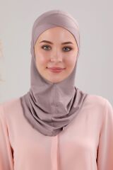 Tesettür Hijab Çapraz Deniz Havuz Spor Boyunluklu Penye Bone Vizon - Standart