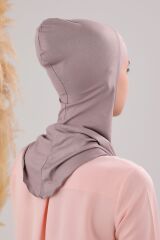 Tesettür Hijab Çapraz Deniz Havuz Spor Boyunluklu Penye Bone Vizon - Standart