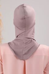 Tesettür Hijab Çapraz Deniz Havuz Spor Boyunluklu Penye Bone Vizon - Standart