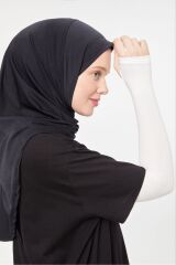 Tesettür Parmak Geçmeli Kolluk Namaz Kolluğu Ekru - Standart