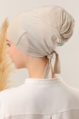 Tesettür Silikonlu Kaymaz Bone Bej - Standart