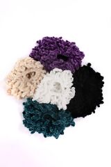 Kadın Tesettür Eşarp Şal Topuz Tokası Eşarp Topuzu Kadife Toka Bej - Standart