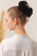 Kadın Tesettür Topuz Tokası İnce Slim Eşarp Şal Tokası Siyah - Standart