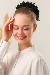 Kadın Tesettür Topuz Tokası İnce Slim Eşarp Şal Tokası Siyah - Standart